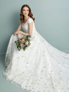 Allover Lace Ball Gown Shown In Ivory/Ivory In Ivory Ivory Multi