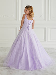 Glitter Sequin Gown In Lilac