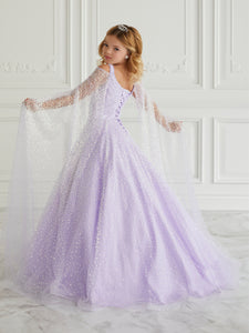 Glitter Sequin Gown In Lilac