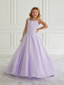Glitter Sequin Gown In Lilac