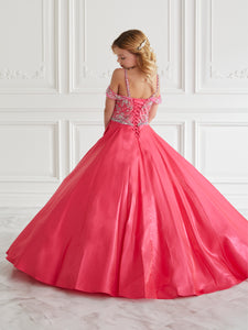Shimmer Satin A-Line Gown In Fuchsia