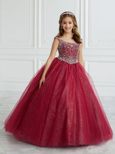 Hand-Beaded And Tulle A-Line Gown With Detachable Sleeves In Mahogany