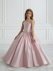 Classic A-Line Gown With Lace-Up Back In Pink