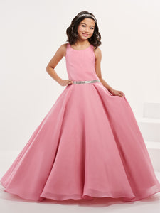 Organza Satin Halter A-Line Gown With Lace-Up Back In Rose