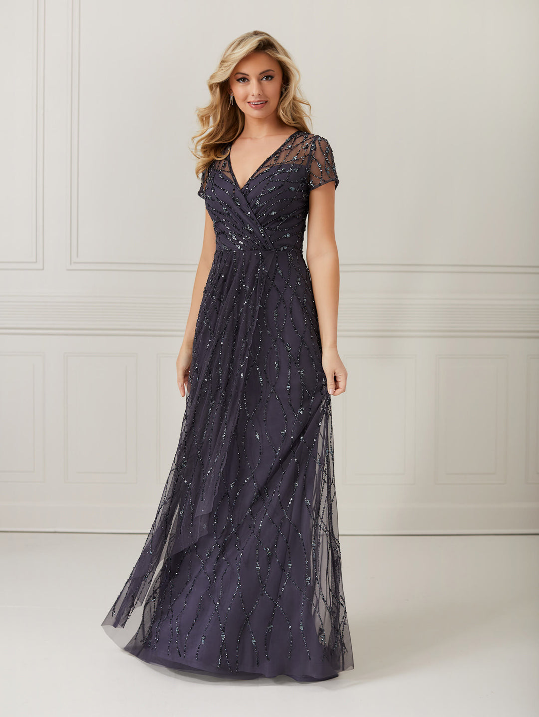 Mother of the bride dresses v neck online