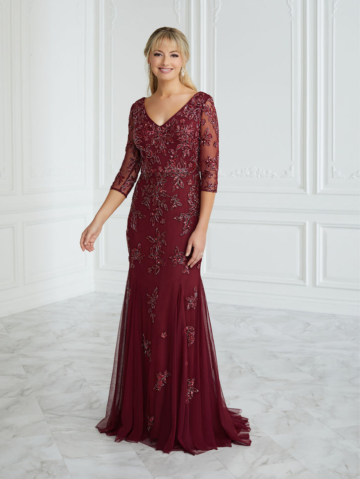 Mother of the bride wine dress sale