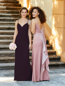 Sweetheart Neck  Stretch Velvet Fit-And-Flare  Dress In Aubergine