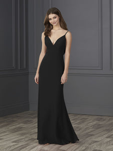 Chiffon A-Line Gown In Black