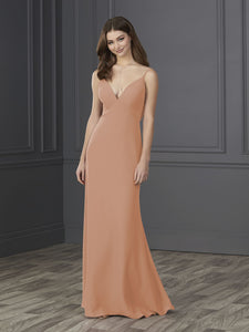 Chiffon A-Line Gown In Cantaloupe