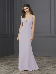 Chiffon A-Line Gown In Dusty Lavender