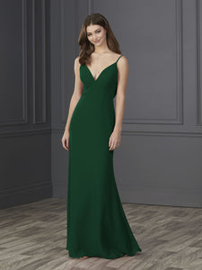 Chiffon A-Line Gown In Hunter Green
