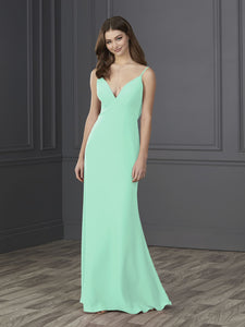 Chiffon A-Line Gown In Aqua