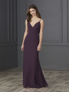 Chiffon A-Line Gown In Aubergine
