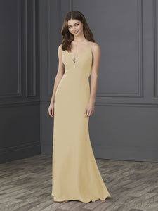 Chiffon A-Line Gown In Champagne