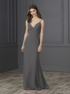 Chiffon A-Line Gown In Charcoal