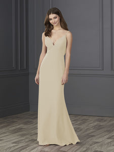 Chiffon A-Line Gown In Latte