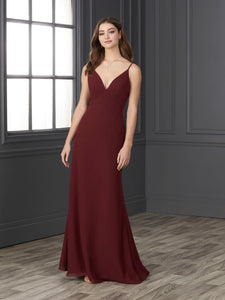 Chiffon A-Line Gown In Mahogany
