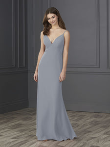 Chiffon A-Line Gown In Misty Blue