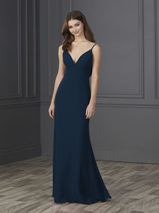 Chiffon A-Line Gown In Navy