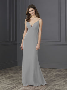 Chiffon A-Line Gown In Platinum