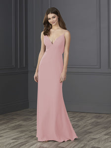 Chiffon A-Line Gown In Prima Pink