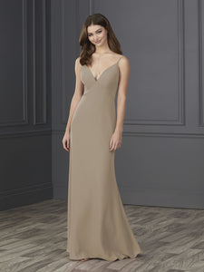 Chiffon A-Line Gown In Taupe