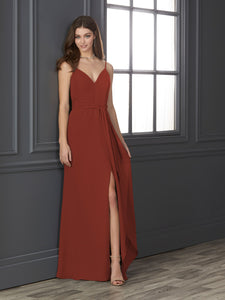 Chiffon Sweetheart Neckline Fit-And-Flare Gown In Autumn
