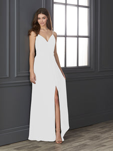 Chiffon Sweetheart Neckline Fit-And-Flare Gown In Ivory