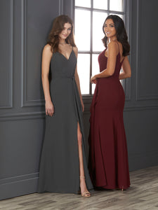 Chiffon Sweetheart Neckline Fit-And-Flare Gown In Mahogany