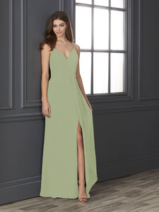 Chiffon Sweetheart Neckline Fit-And-Flare Gown In Meadow