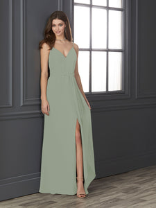 Chiffon Sweetheart Neckline Fit-And-Flare Gown In Sky Blue