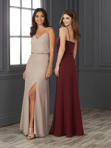 Chiffon Sweetheart Neckline A-Line Gown In Mahogany