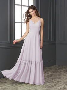Chiffon Sweetheart Neckline A-Line Gown In Dusty Lavender