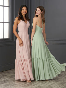 Chiffon Sweetheart Neckline A-Line Gown In Frost Rose