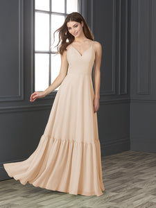 Chiffon Sweetheart Neckline A-Line Gown In Rose Water