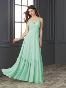 Chiffon Sweetheart Neckline A-Line Gown In Aqua