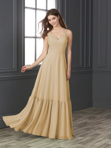 Chiffon Sweetheart Neckline A-Line Gown In Champagne