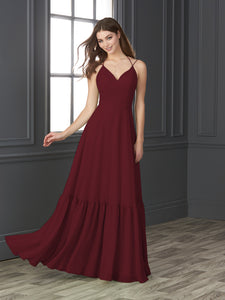 Chiffon Sweetheart Neckline A-Line Gown In Claret