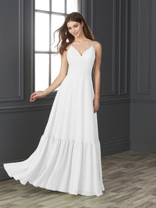 Chiffon Sweetheart Neckline A-Line Gown In Ivory