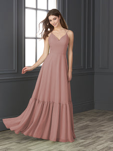 Chiffon Sweetheart Neckline A-Line Gown In Mauve