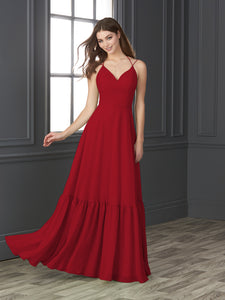 Chiffon Sweetheart Neckline A-Line Gown In Red