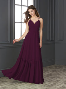 Chiffon Sweetheart Neckline A-Line Gown In Sangria