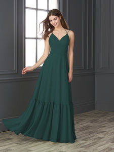 Chiffon Sweetheart Neckline A-Line Gown In Teal