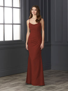 Chiffon Cowl Neckline Mermaid Gown In Autumn