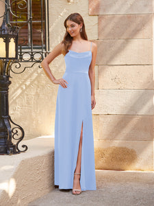 Draped A-Line Gown In Perri