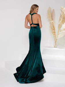 Strapless Sheath Trumpet Gown In Emerald