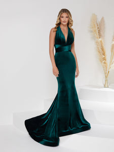 Strapless Sheath Trumpet Gown In Emerald