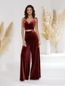 Two-Piece Pant Suit In Burnt Cedar