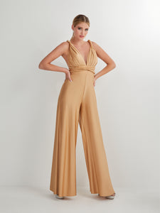 Halter Jumpsuit In Gold