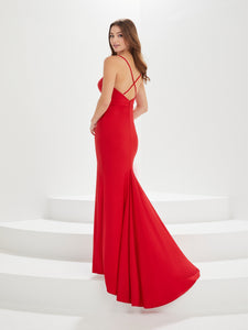 Sweetheart Neckline Corset Gown In Red